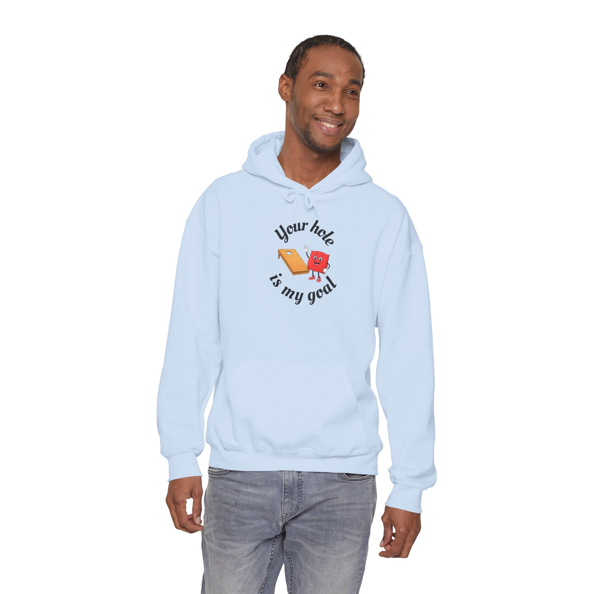 Hoodie — "Your Hole Is My Goal" Golf Cartoon Hooded Sweatshirt