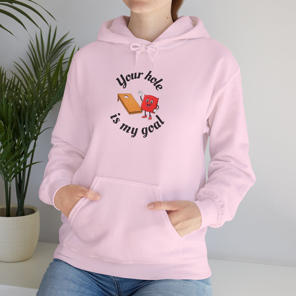 Hoodie — "Your Hole Is My Goal" Golf Cartoon Hooded Sweatshirt