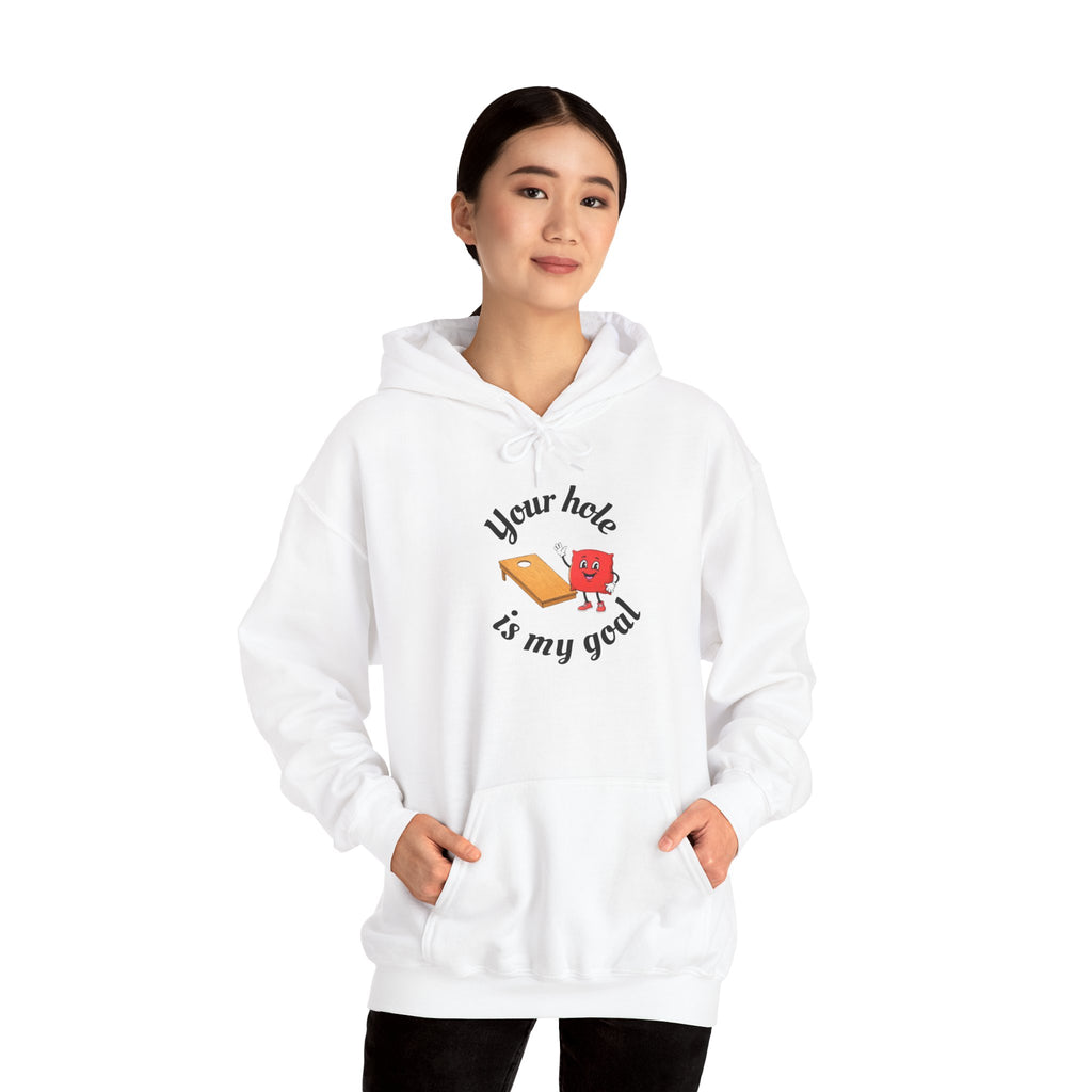 Hoodie — "Your Hole Is My Goal" Golf Cartoon Hooded Sweatshirt