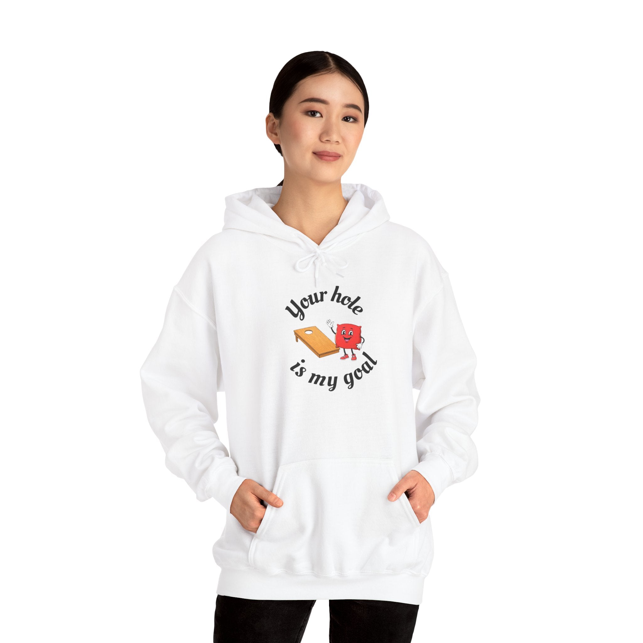 Hoodie — "Your Hole Is My Goal" Golf Cartoon Hooded Sweatshirt