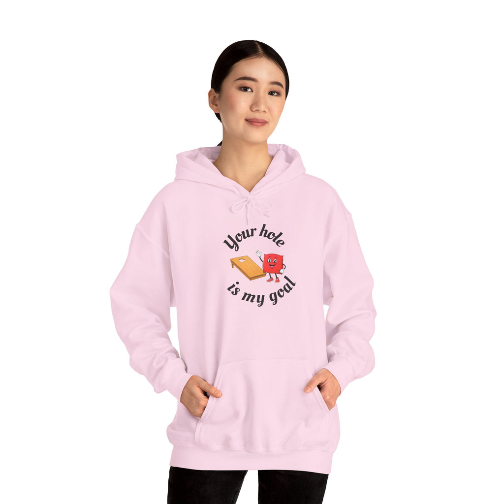 Hoodie — "Your Hole Is My Goal" Golf Cartoon Hooded Sweatshirt