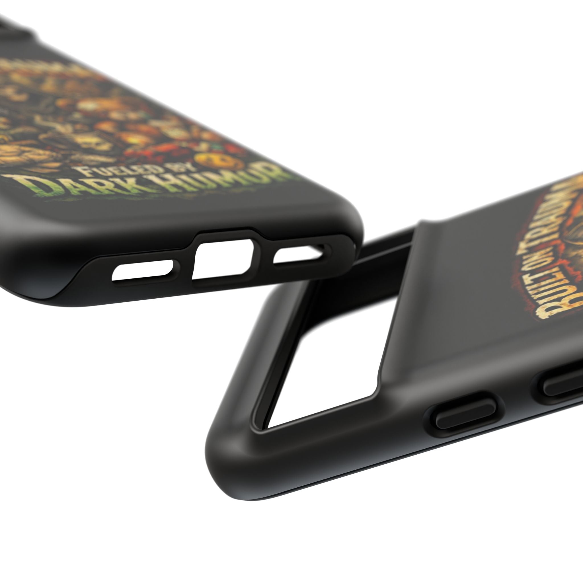 Phone Case — "Built on Trauma Fueled by Dark Humor" Grim Reaper Skull Teddy Design
