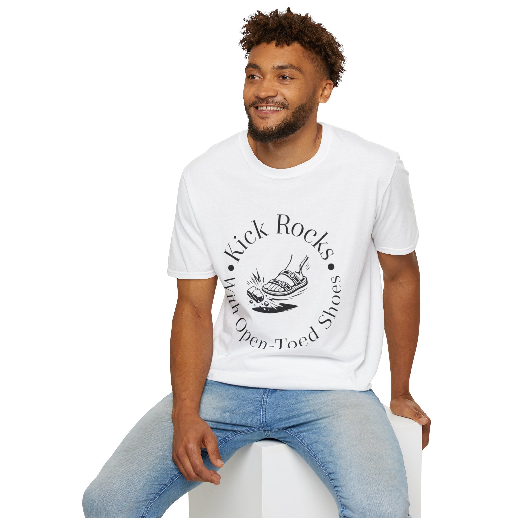 T-Shirt — "Kick Rocks With Open-Toed Shoes" Graphic Tee