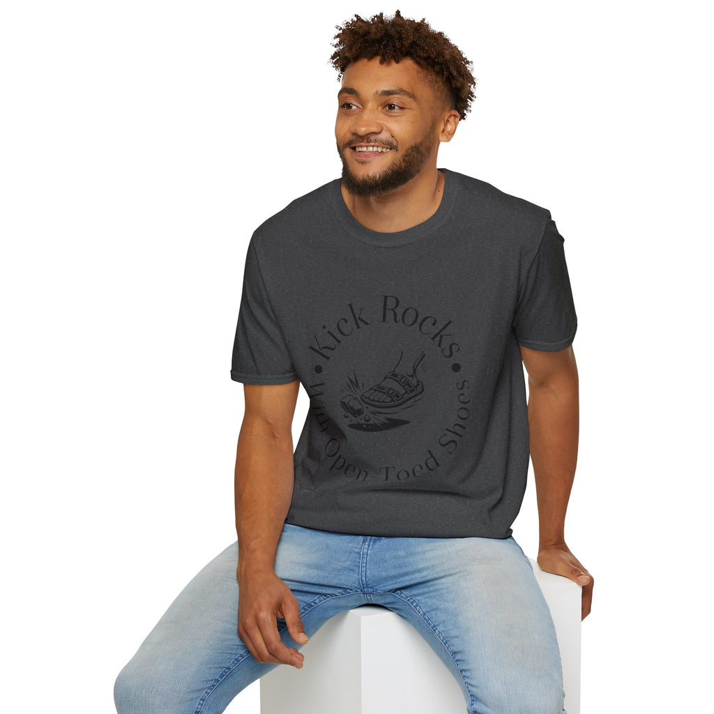 T-Shirt — "Kick Rocks With Open-Toed Shoes" Graphic Tee