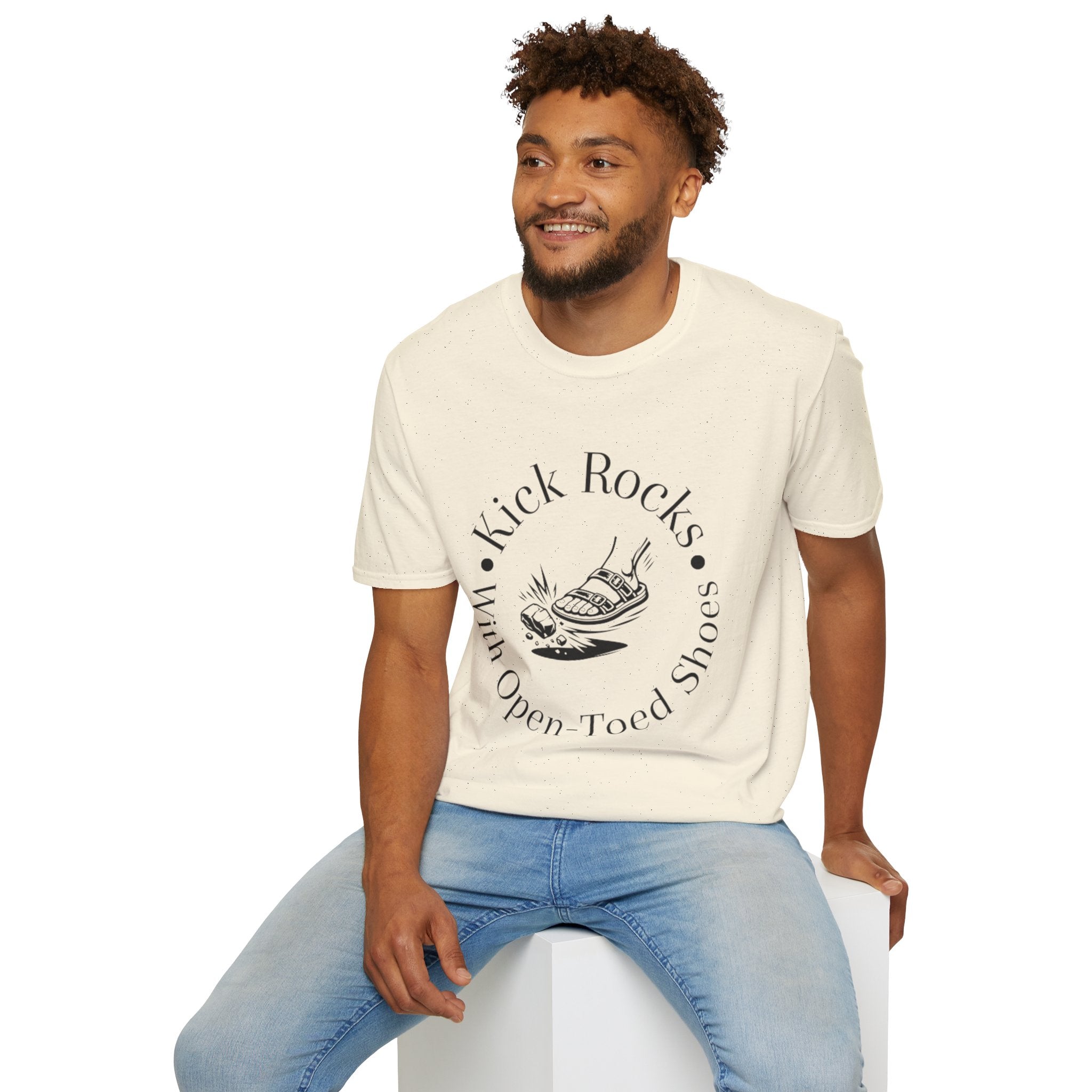 T-Shirt — "Kick Rocks With Open-Toed Shoes" Graphic Tee