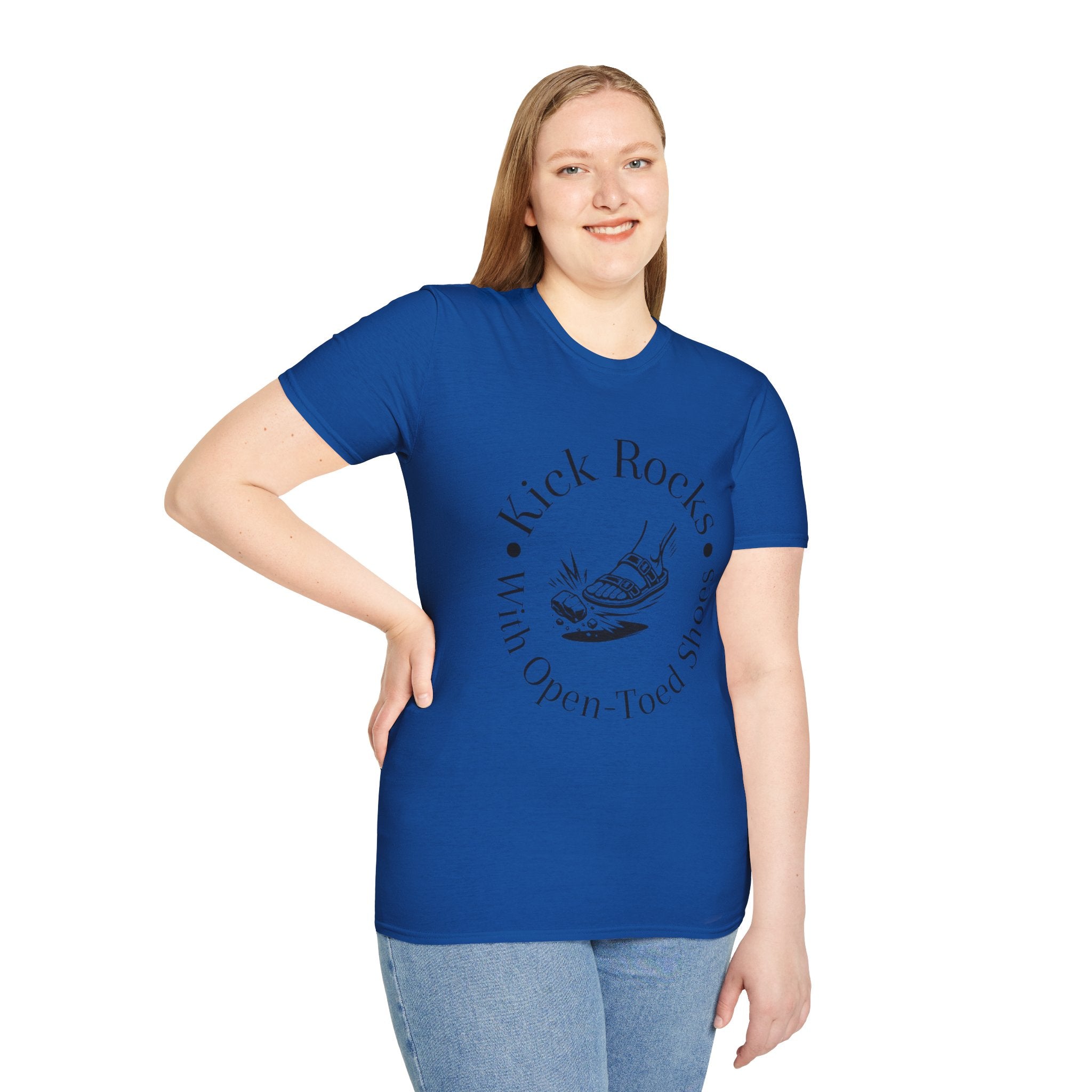 T-Shirt — "Kick Rocks With Open-Toed Shoes" Graphic Tee