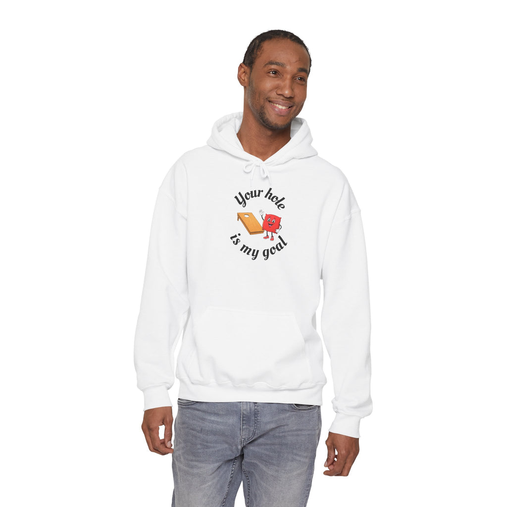 Hoodie — "Your Hole Is My Goal" Golf Cartoon Hooded Sweatshirt