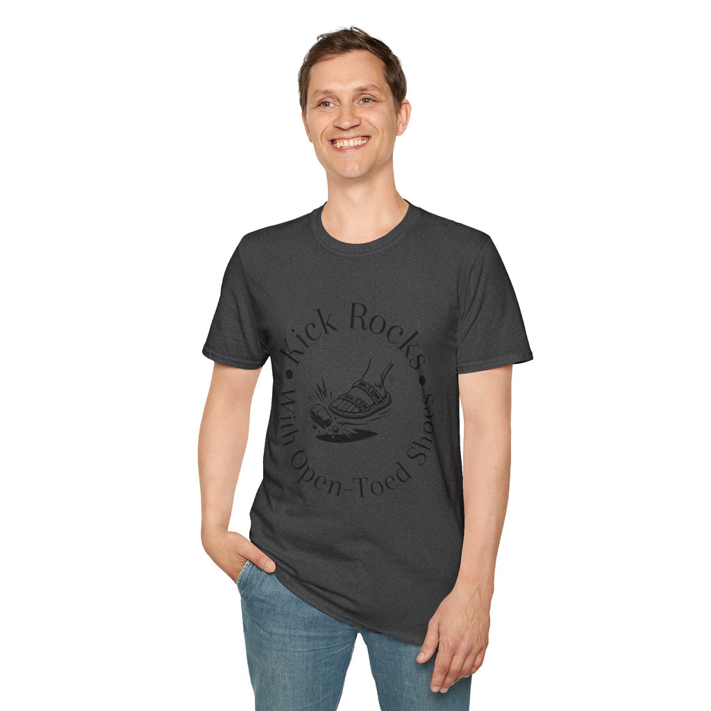 T-Shirt — "Kick Rocks With Open-Toed Shoes" Graphic Tee