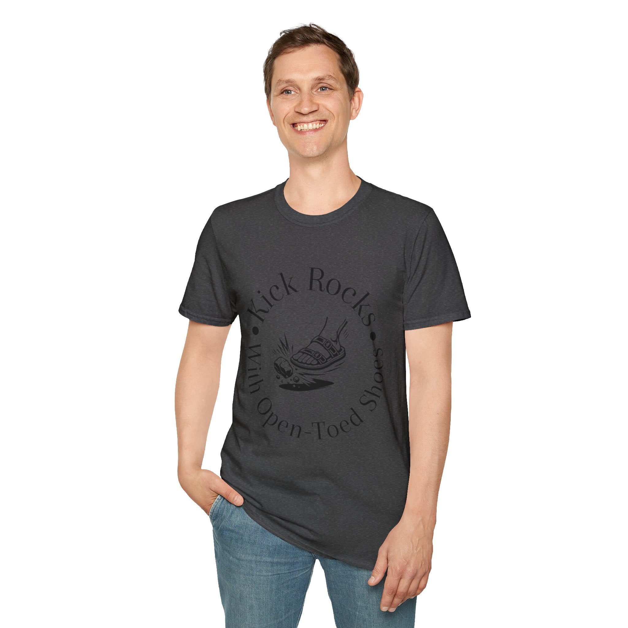 T-Shirt — "Kick Rocks With Open-Toed Shoes" Graphic Tee