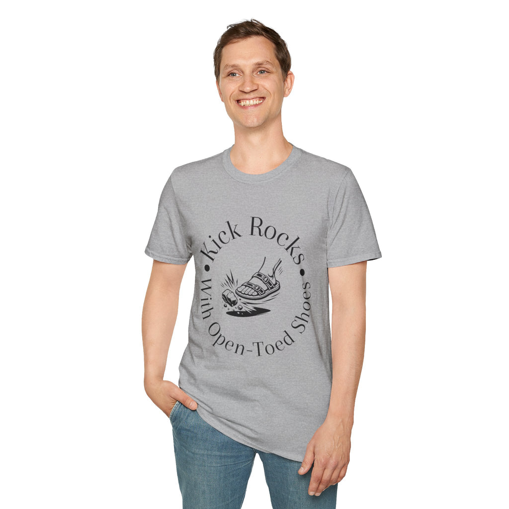 T-Shirt — "Kick Rocks With Open-Toed Shoes" Graphic Tee