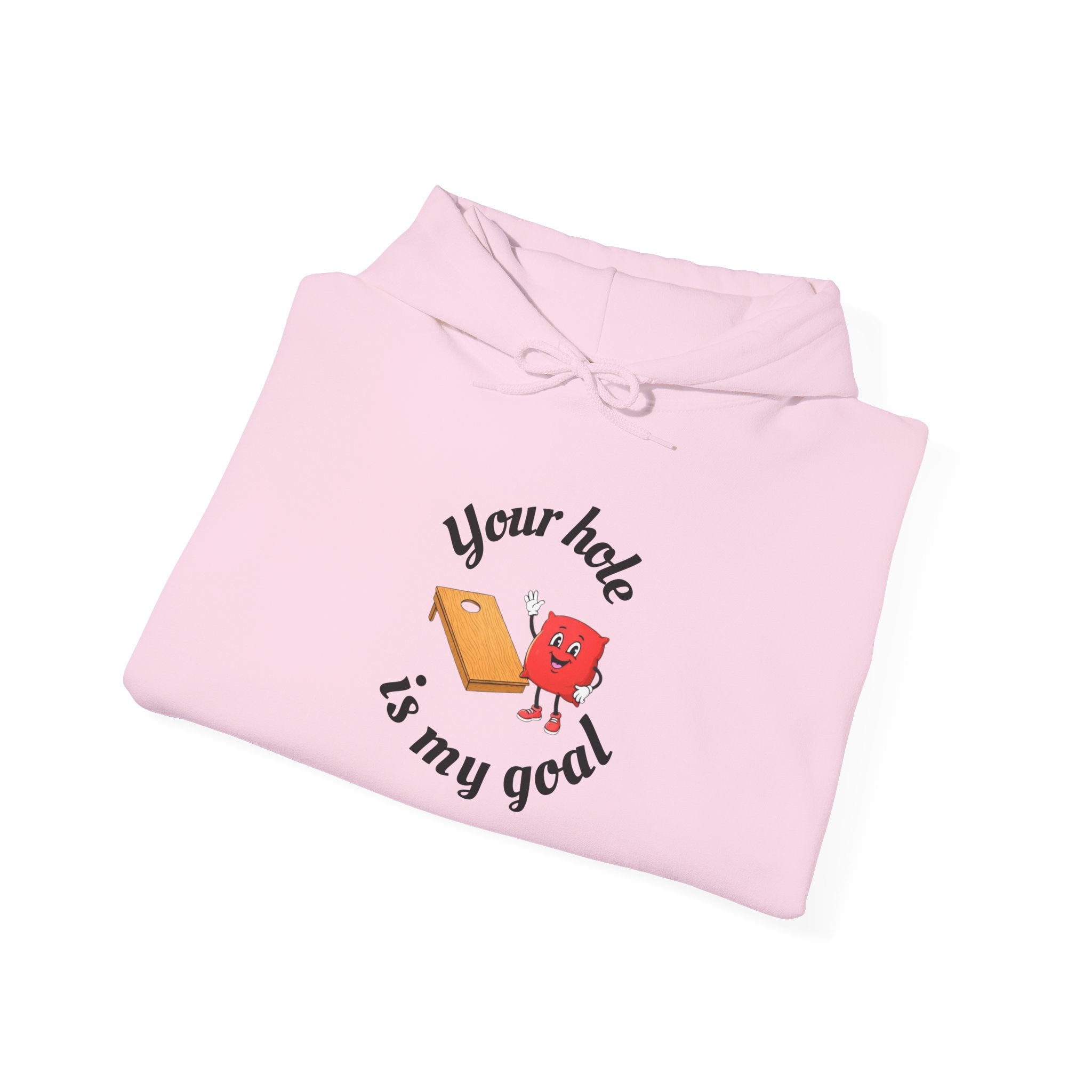 Hoodie — "Your Hole Is My Goal" Golf Cartoon Hooded Sweatshirt