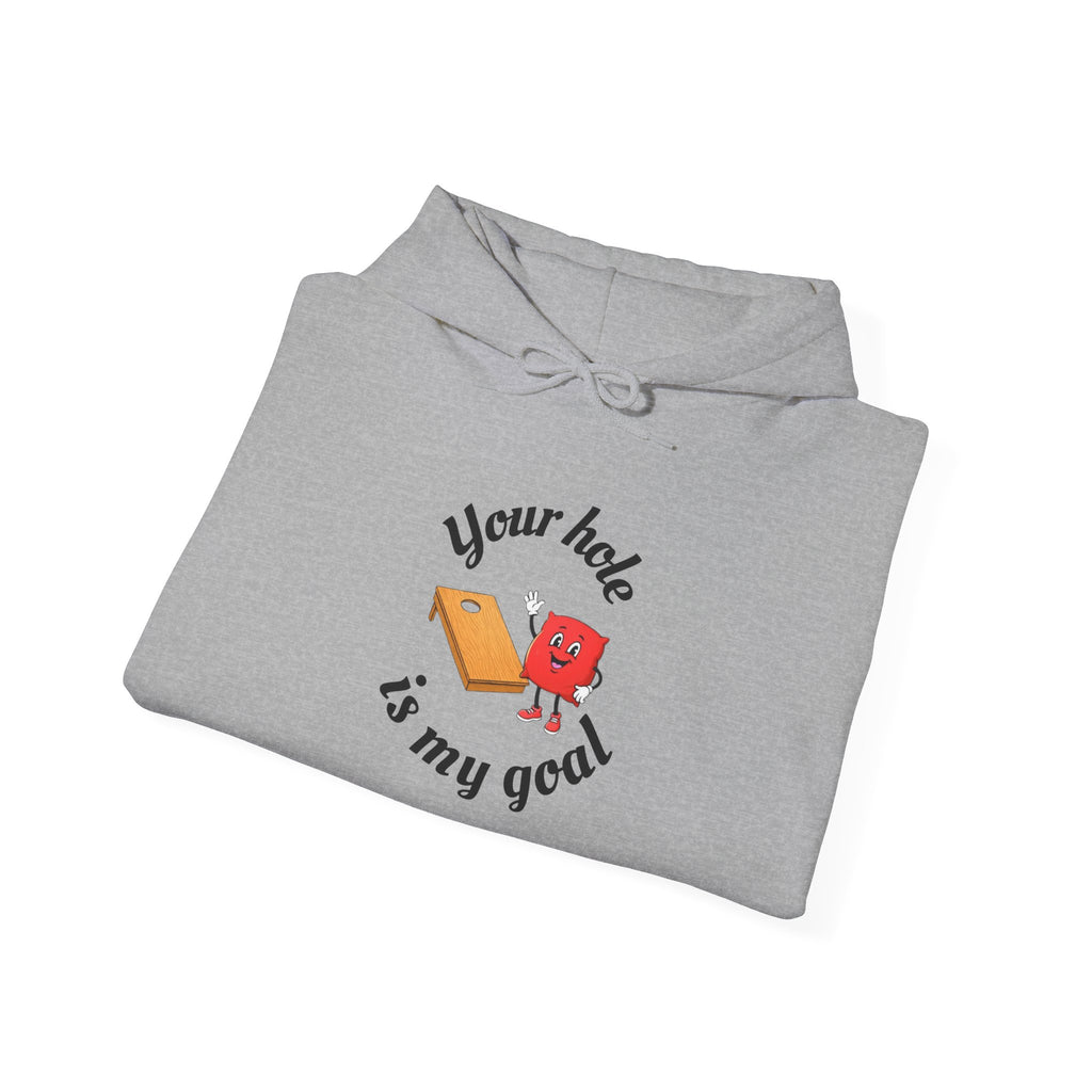 Hoodie — "Your Hole Is My Goal" Golf Cartoon Hooded Sweatshirt