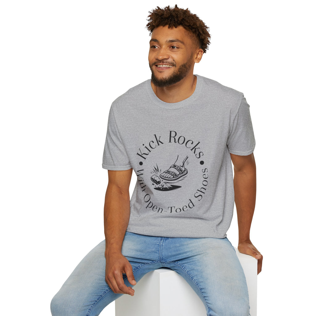 T-Shirt — "Kick Rocks With Open-Toed Shoes" Graphic Tee