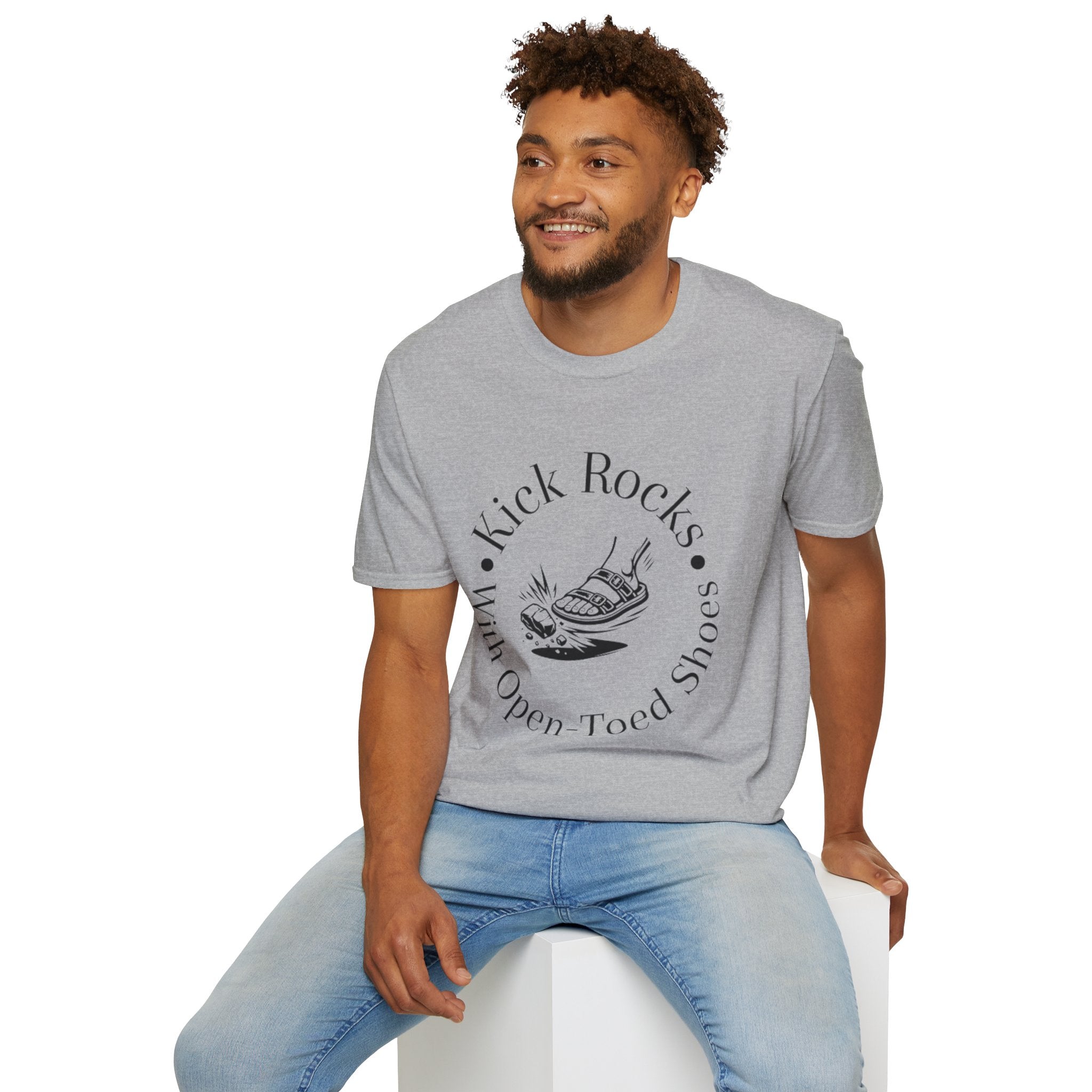 T-Shirt — "Kick Rocks With Open-Toed Shoes" Graphic Tee