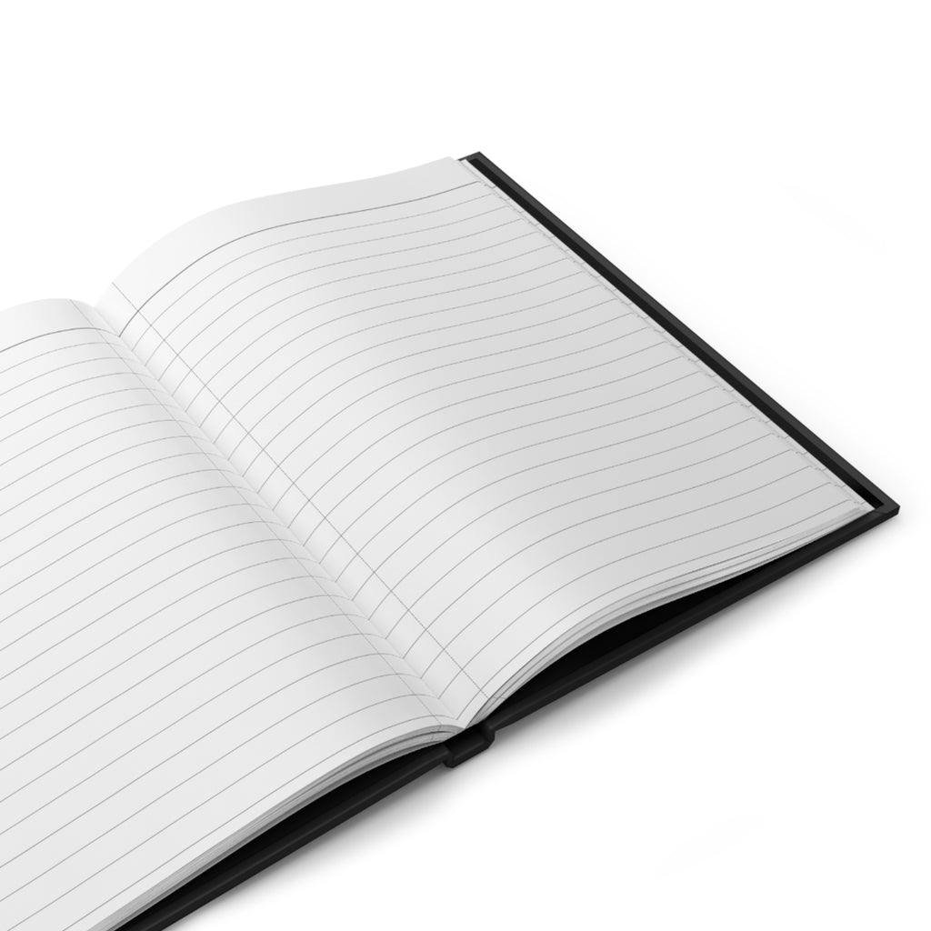 Journal — "Built on Trauma, Fueled by Dark Humor" Hardcover Matte Notebook