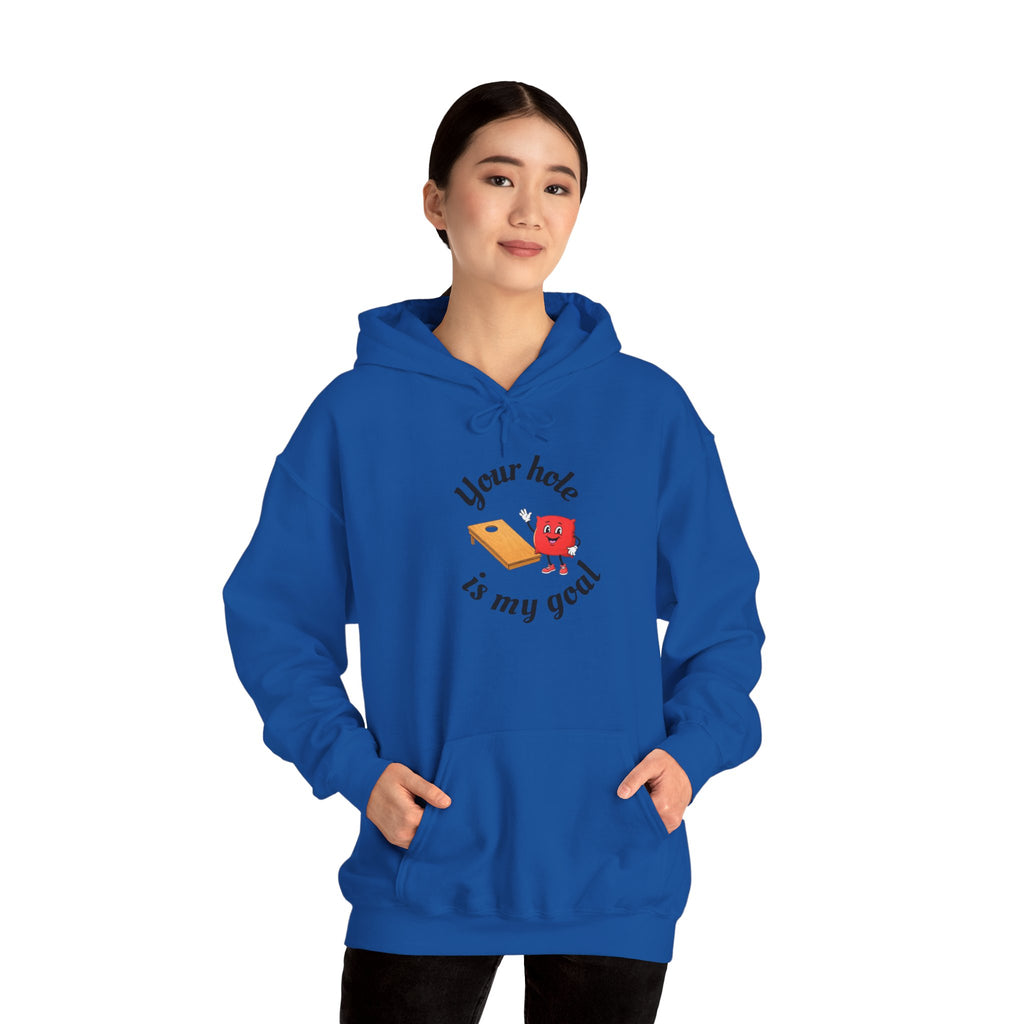 Hoodie — "Your Hole Is My Goal" Golf Cartoon Hooded Sweatshirt