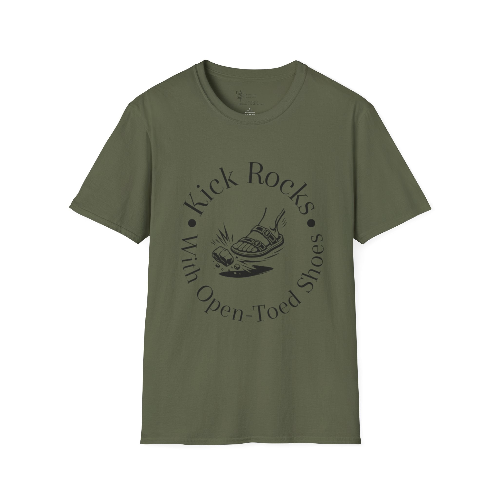 T-Shirt — "Kick Rocks With Open-Toed Shoes" Graphic Tee