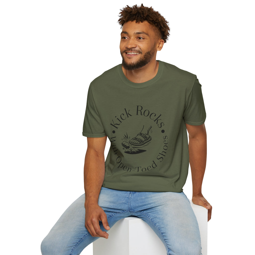 T-Shirt — "Kick Rocks With Open-Toed Shoes" Graphic Tee