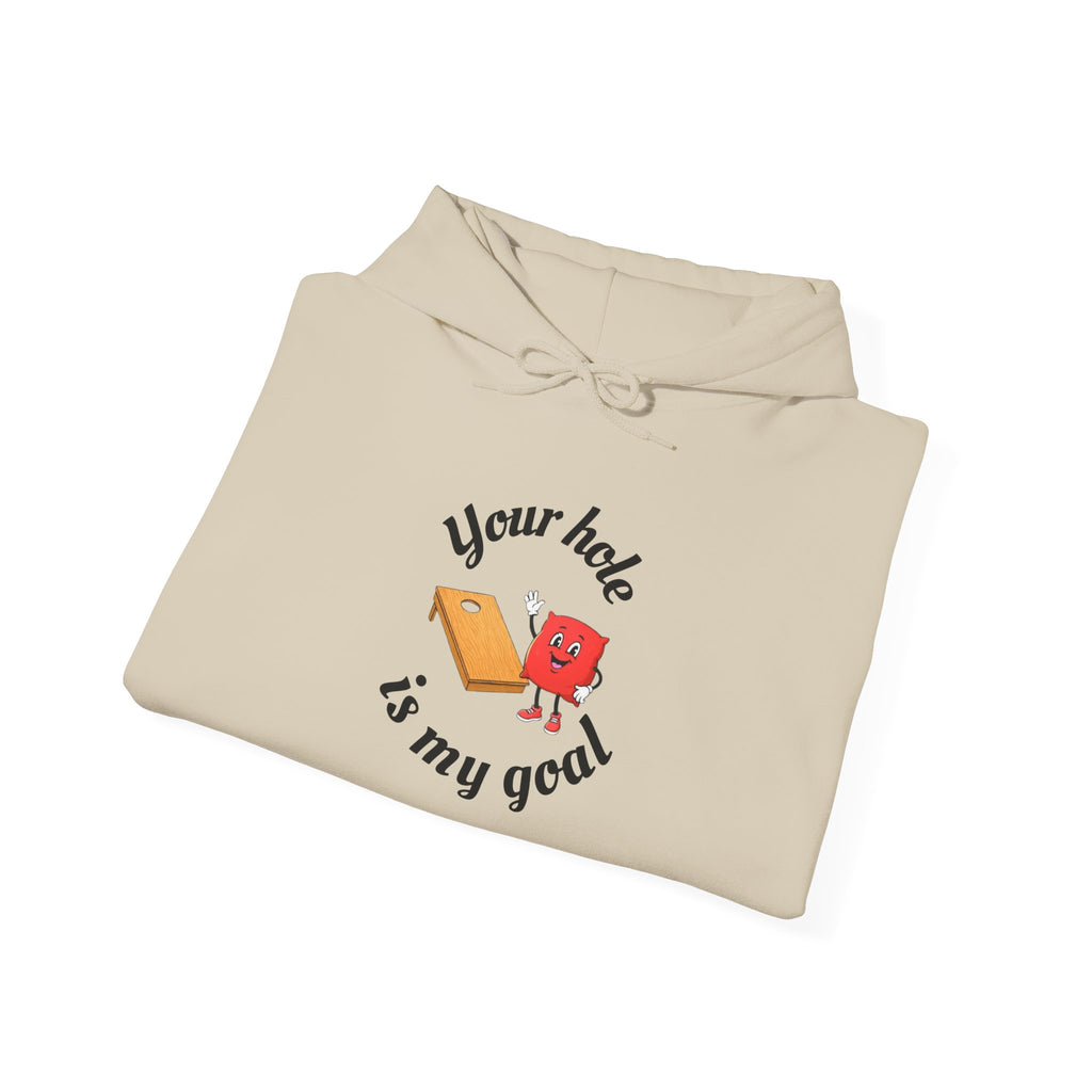 Hoodie — "Your Hole Is My Goal" Golf Cartoon Hooded Sweatshirt