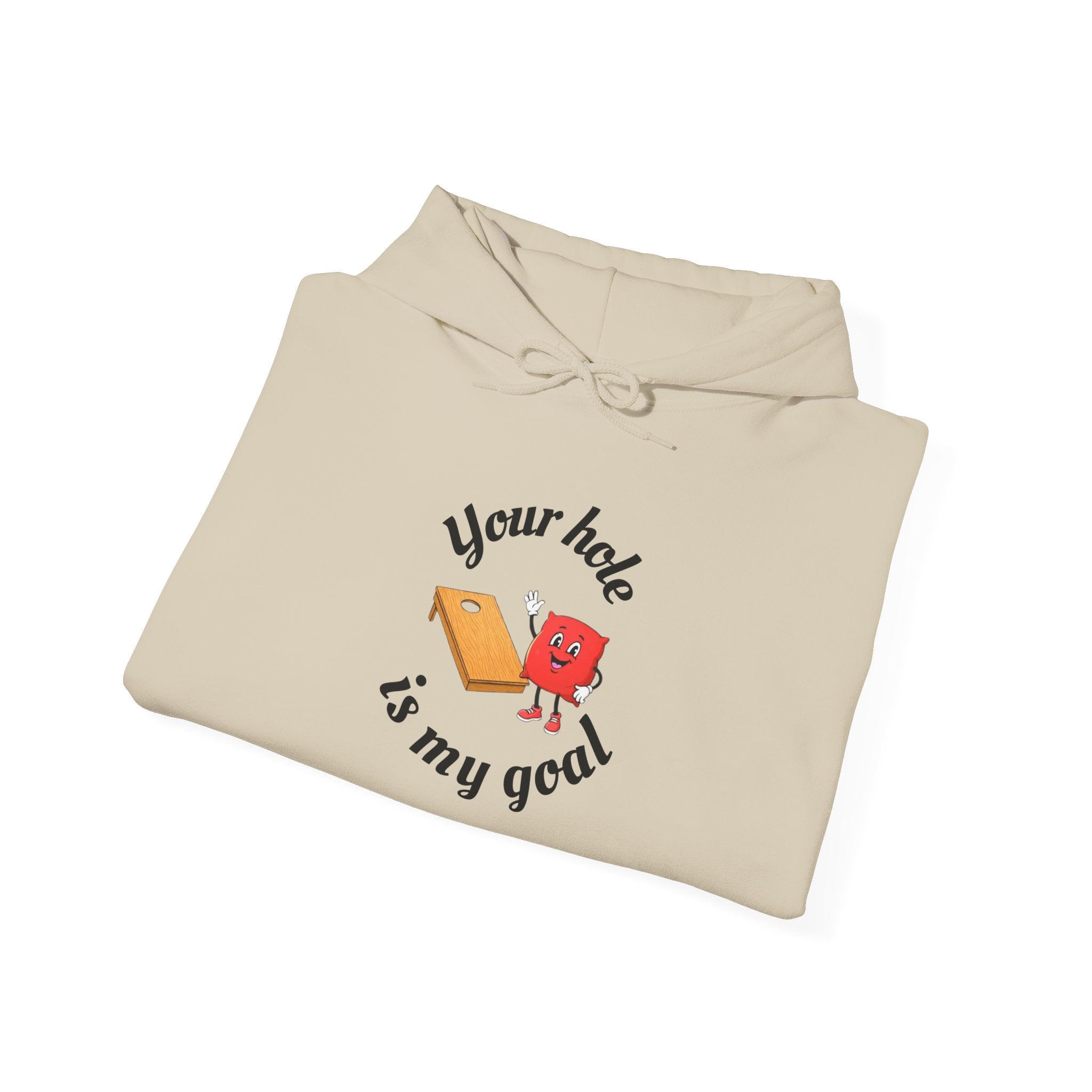 Hoodie — "Your Hole Is My Goal" Golf Cartoon Hooded Sweatshirt