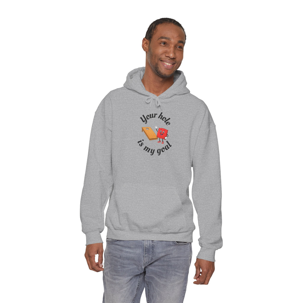 Hoodie — "Your Hole Is My Goal" Golf Cartoon Hooded Sweatshirt
