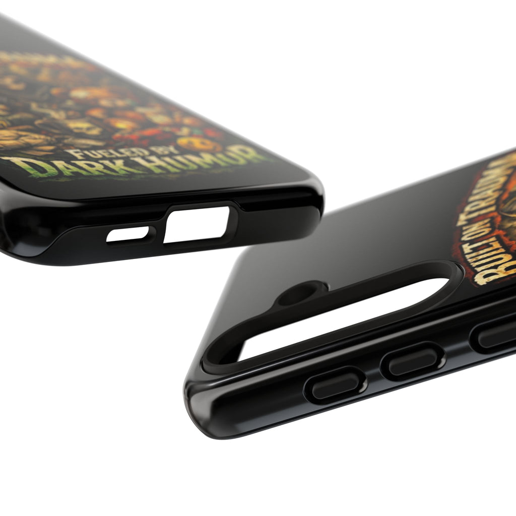 Phone Case — "Built on Trauma Fueled by Dark Humor" Grim Reaper Skull Teddy Design