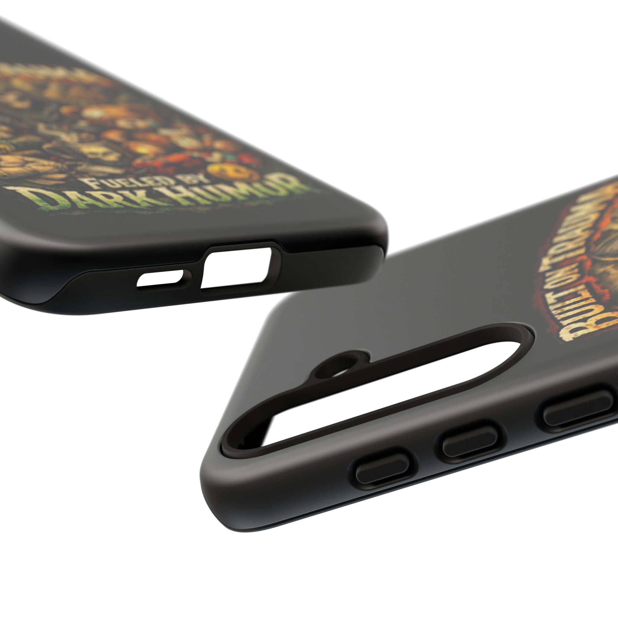 Phone Case — "Built on Trauma Fueled by Dark Humor" Grim Reaper Skull Teddy Design