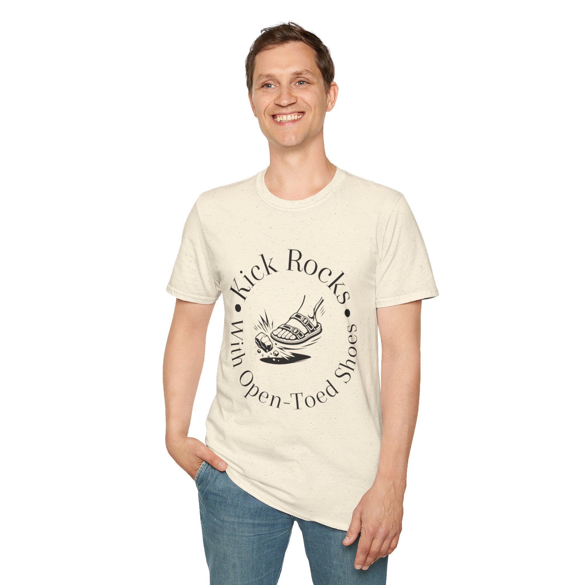 T-Shirt — "Kick Rocks With Open-Toed Shoes" Graphic Tee