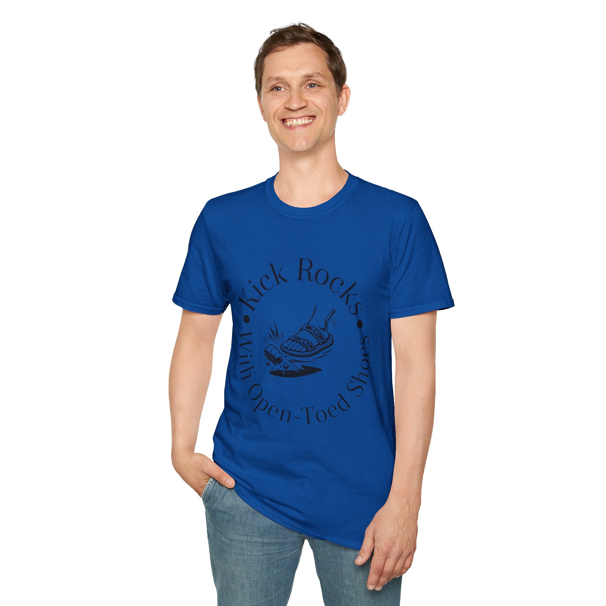 T-Shirt — "Kick Rocks With Open-Toed Shoes" Graphic Tee