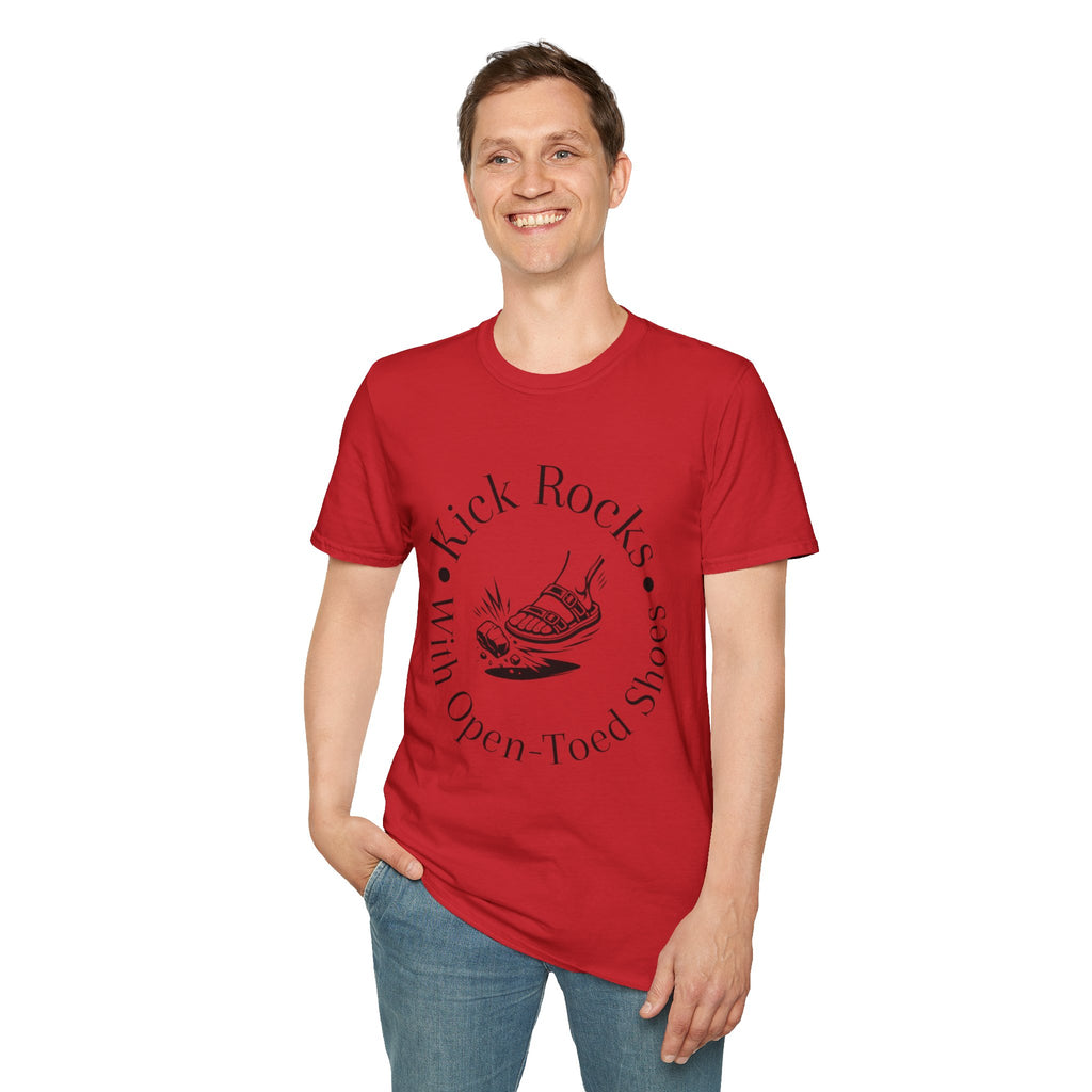 T-Shirt — "Kick Rocks With Open-Toed Shoes" Graphic Tee