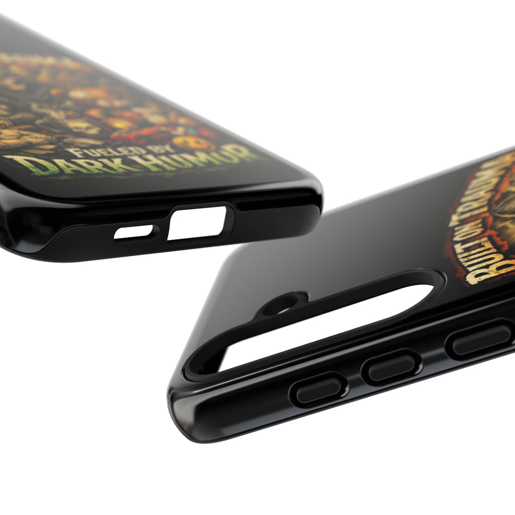 Phone Case — "Built on Trauma Fueled by Dark Humor" Grim Reaper Skull Teddy Design