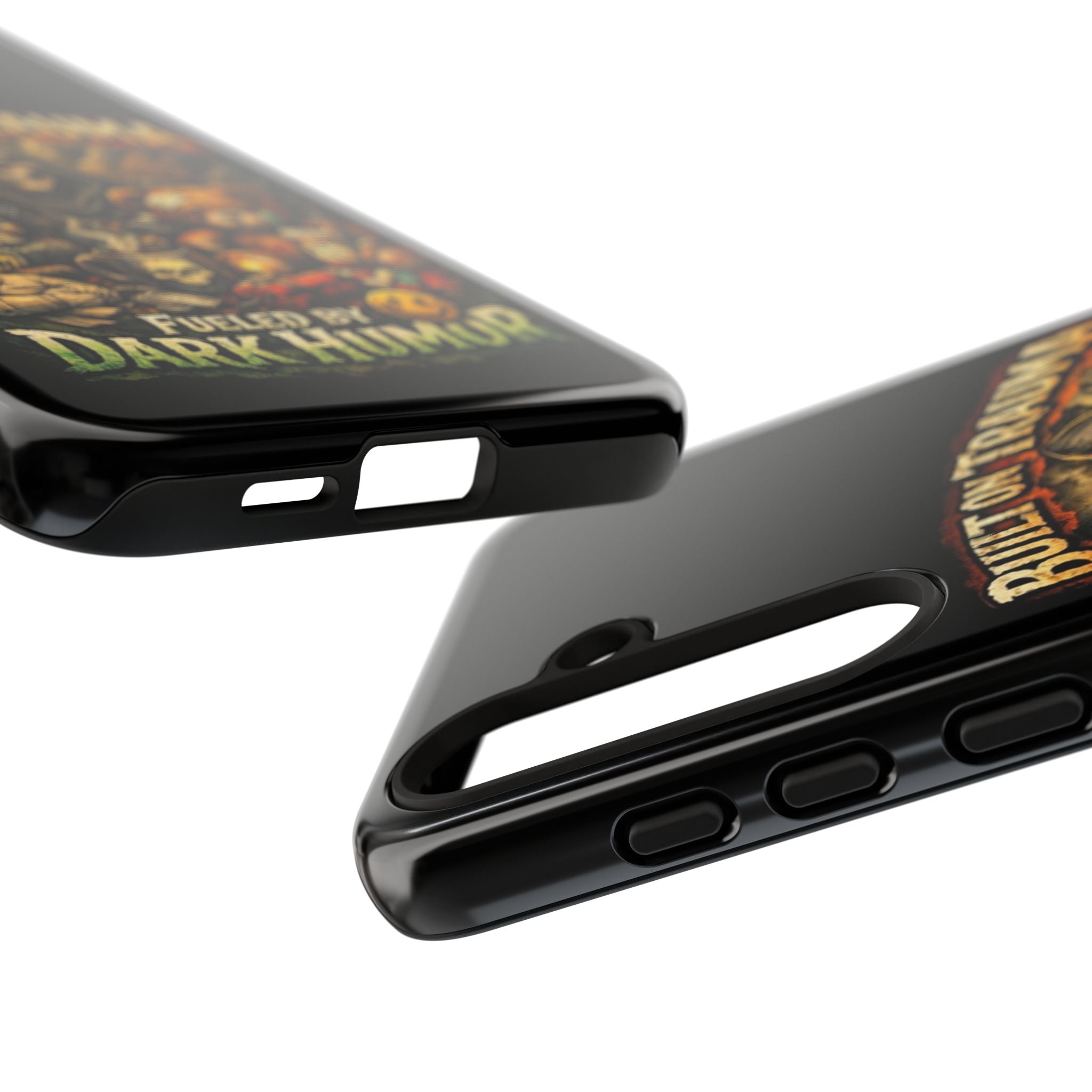 Phone Case — "Built on Trauma Fueled by Dark Humor" Grim Reaper Skull Teddy Design