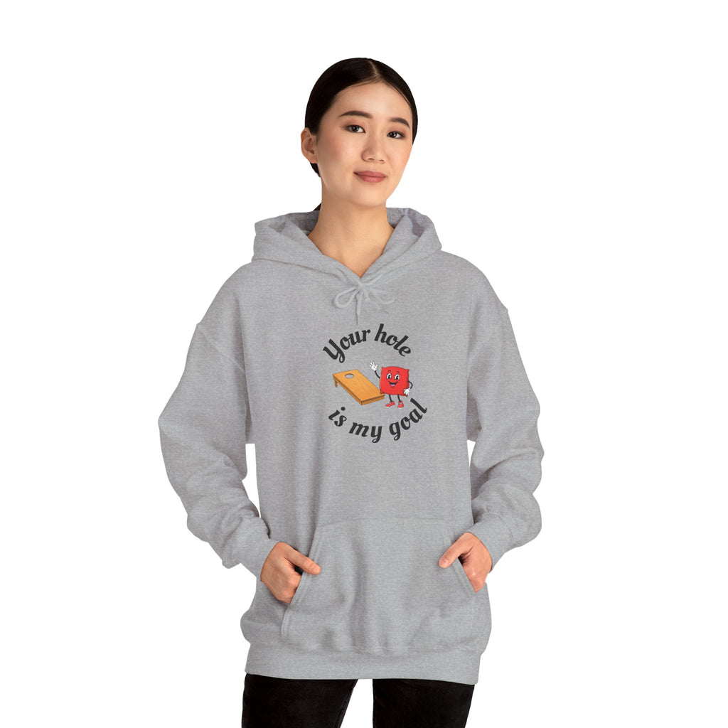Hoodie — "Your Hole Is My Goal" Golf Cartoon Hooded Sweatshirt