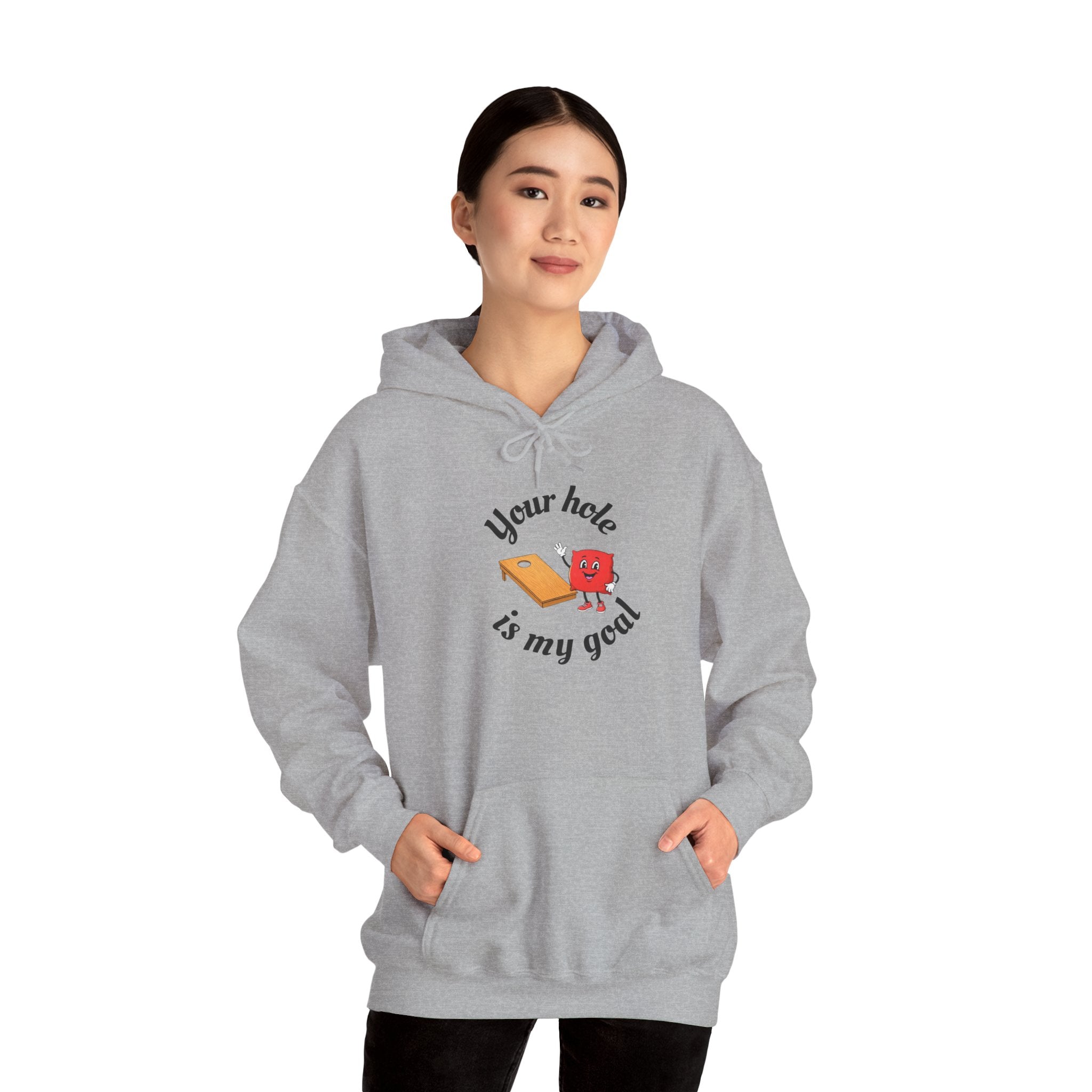 Hoodie — "Your Hole Is My Goal" Golf Cartoon Hooded Sweatshirt