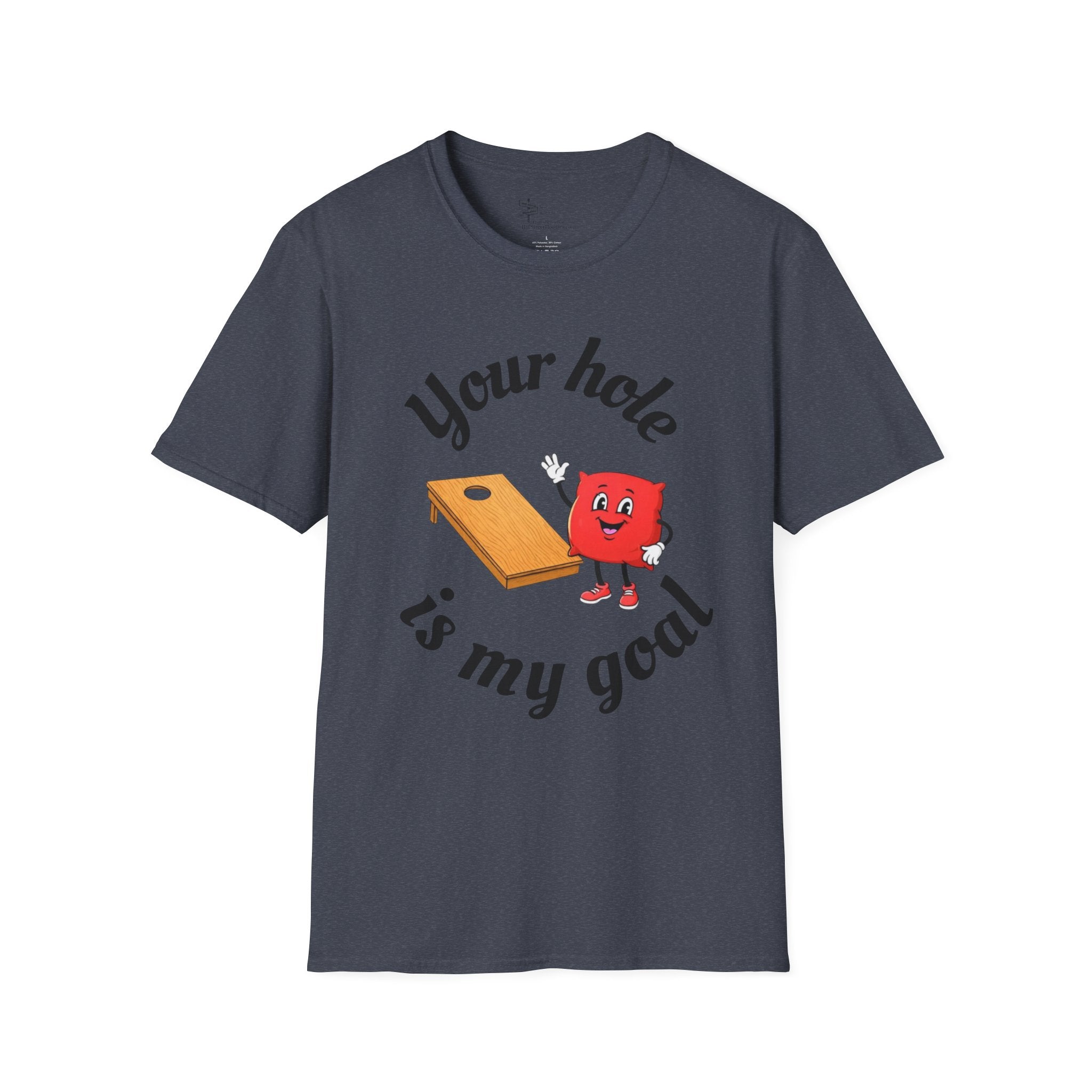 Cornhole Graphic T-Shirt — "Your Hole Is My Goal" Funny Cornhole Shirt