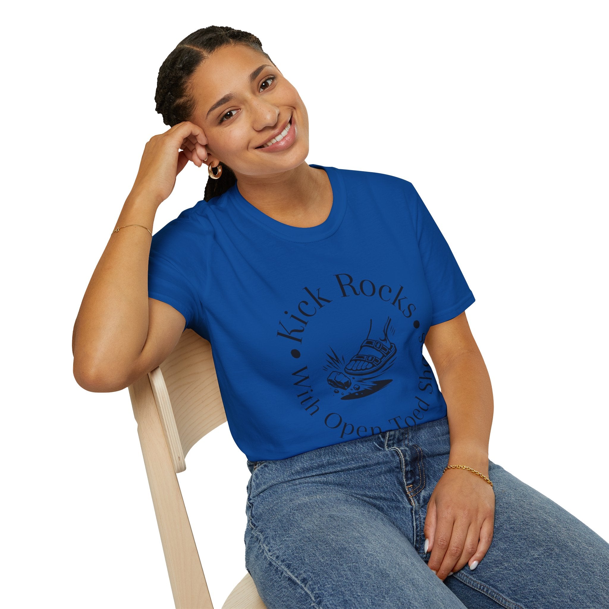 T-Shirt — "Kick Rocks With Open-Toed Shoes" Graphic Tee