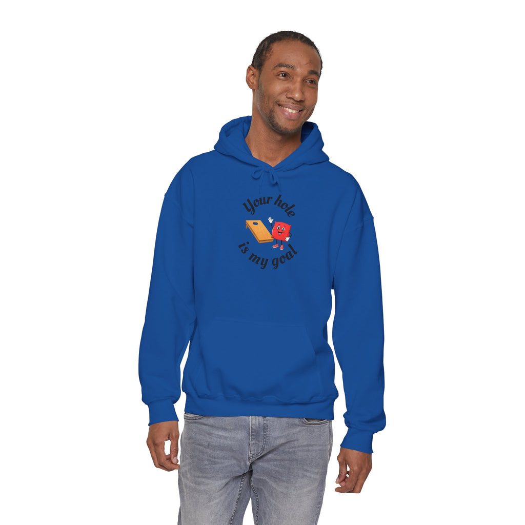 Hoodie — "Your Hole Is My Goal" Golf Cartoon Hooded Sweatshirt
