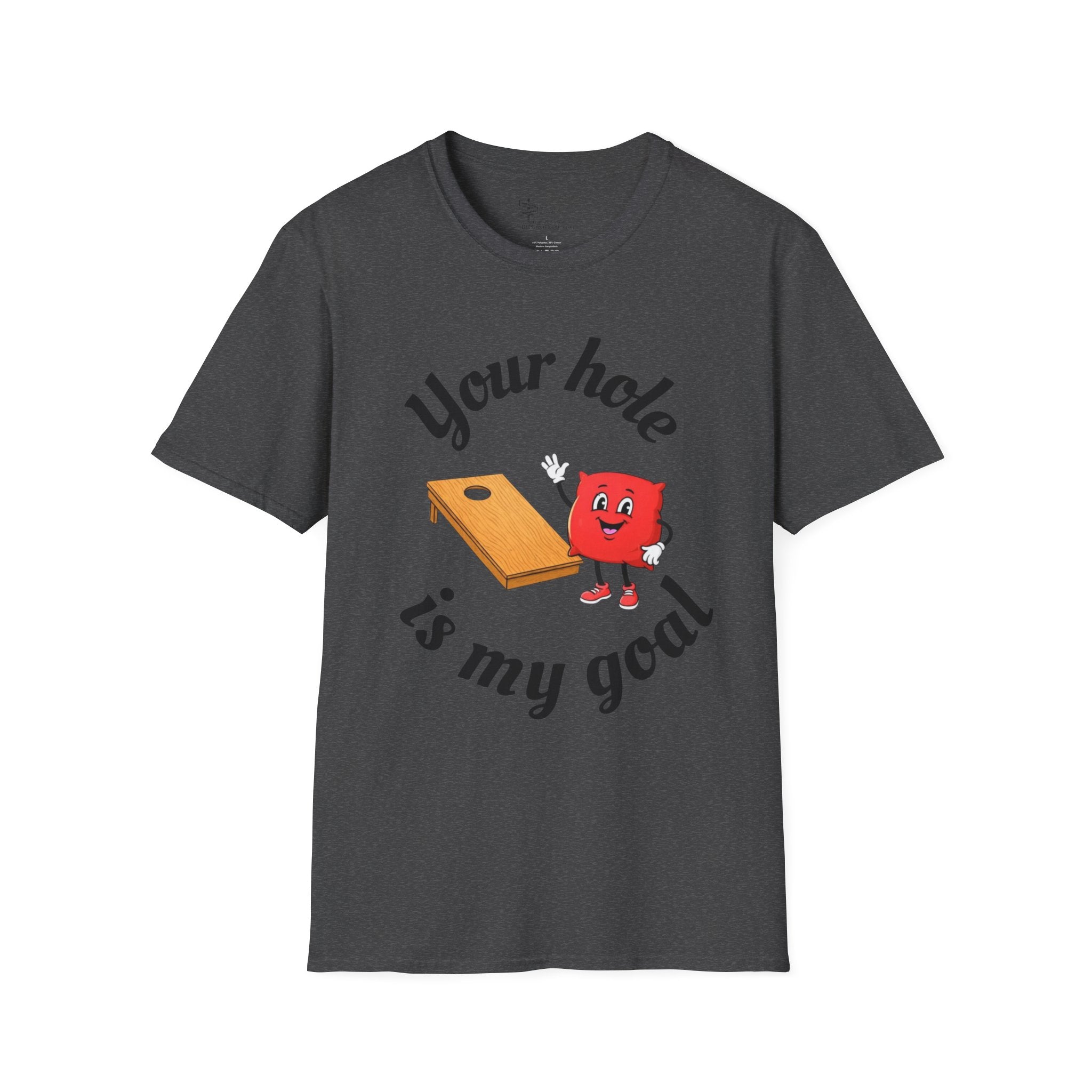 Cornhole Graphic T-Shirt — "Your Hole Is My Goal" Funny Cornhole Shirt