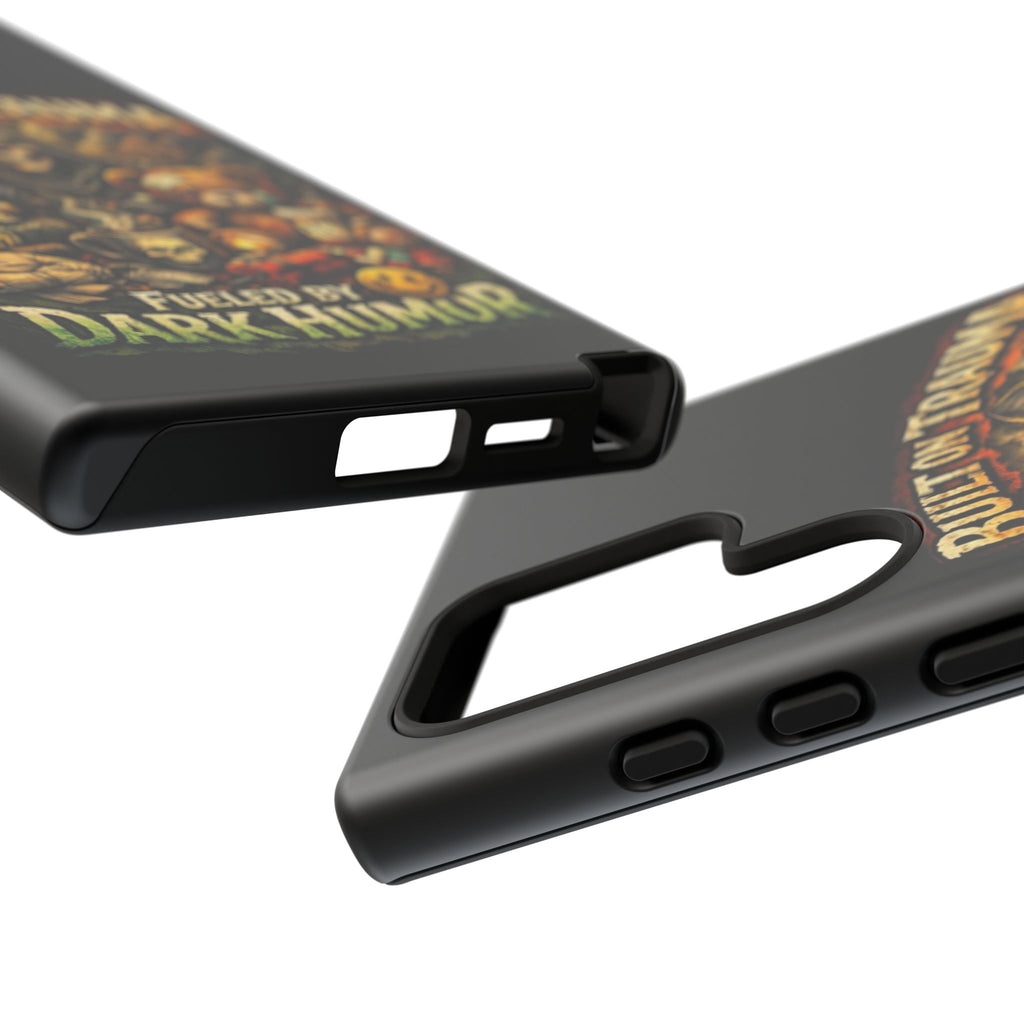 Phone Case — "Built on Trauma Fueled by Dark Humor" Grim Reaper Skull Teddy Design