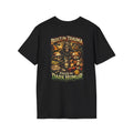 Built on Trauma Graphic T-Shirt — Dark Humor Skull & Teddy Design