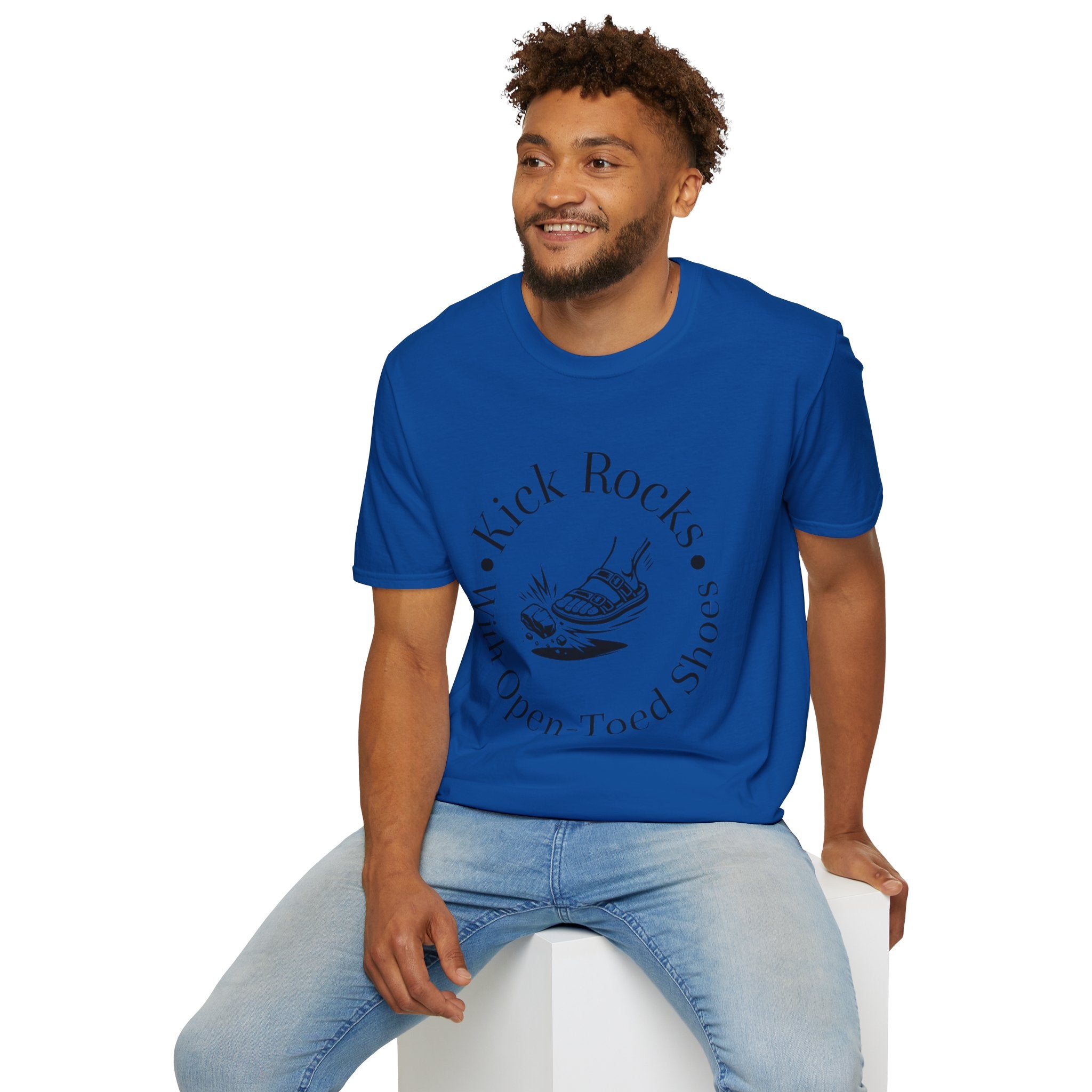 T-Shirt — "Kick Rocks With Open-Toed Shoes" Graphic Tee