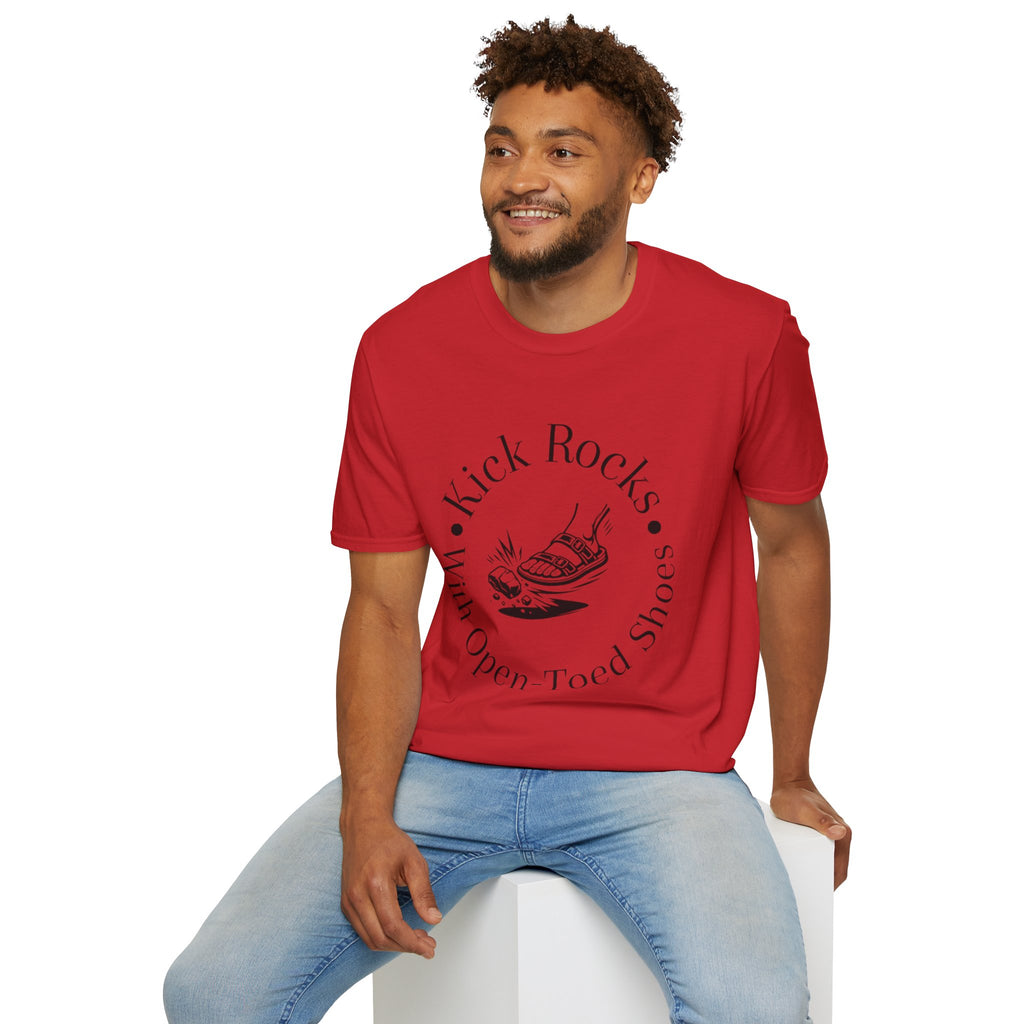 T-Shirt — "Kick Rocks With Open-Toed Shoes" Graphic Tee