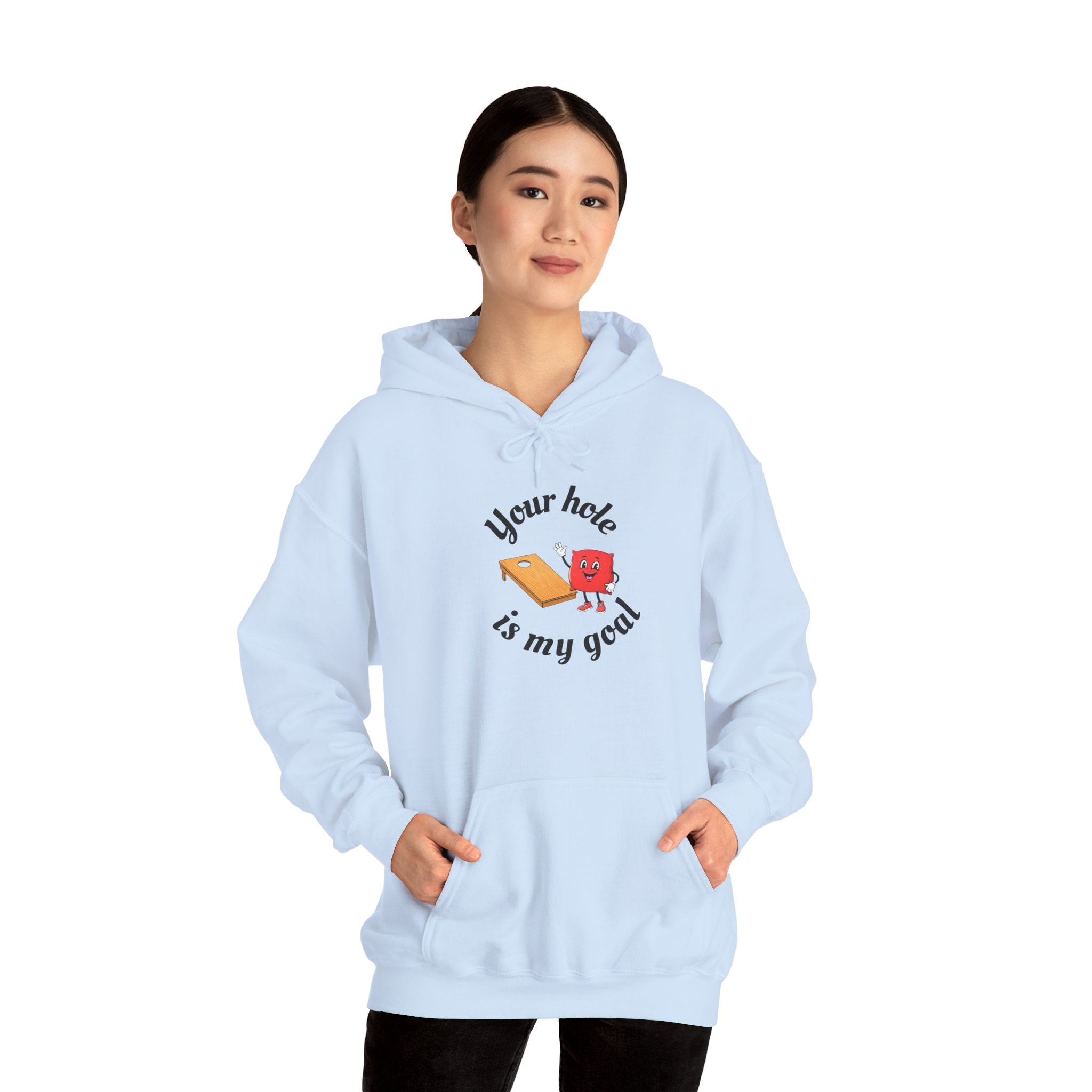 Hoodie — "Your Hole Is My Goal" Golf Cartoon Hooded Sweatshirt