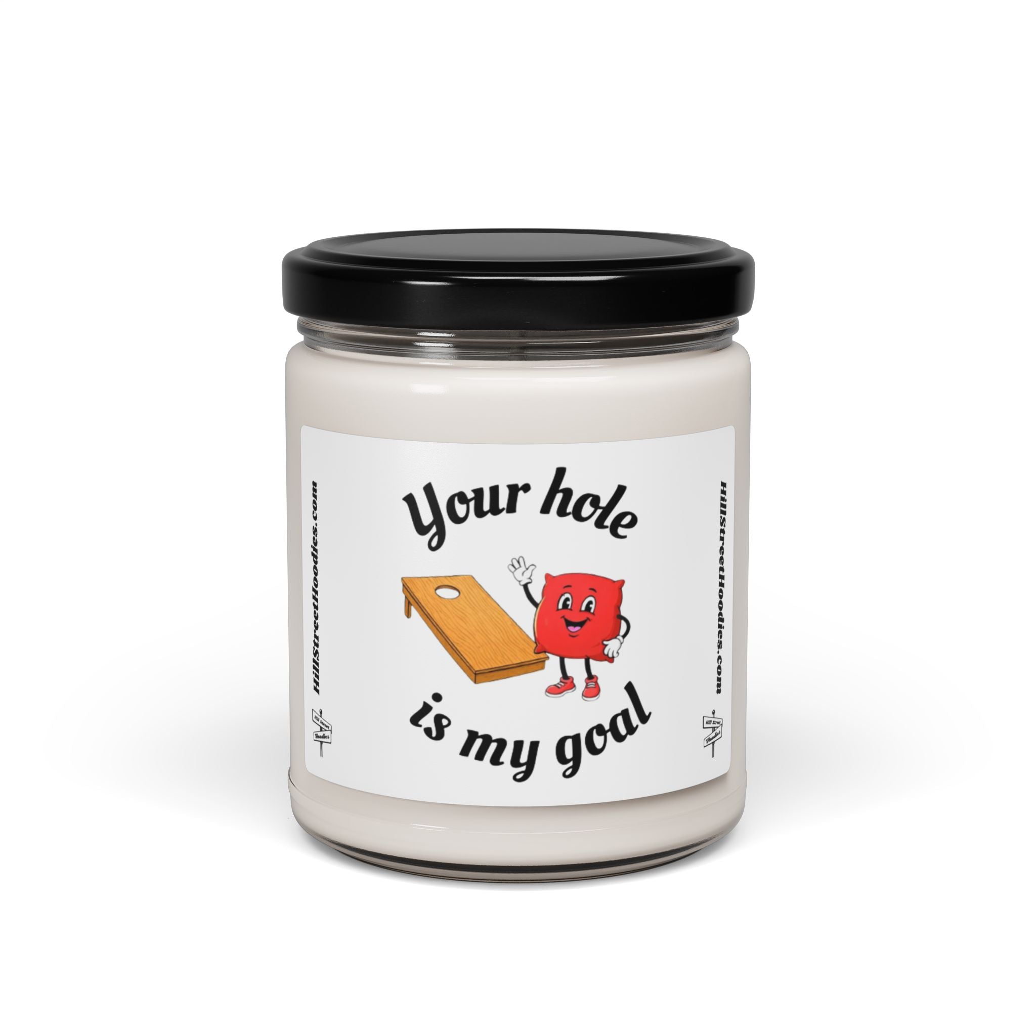 Soy Candle — "Your Hole Is My Goal" Cornhole Game Scented Candle (9oz)