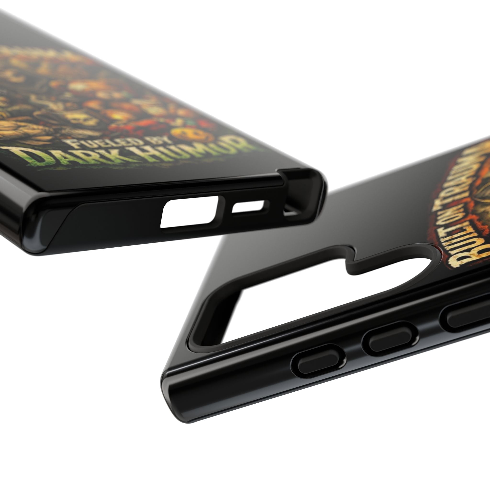 Phone Case — "Built on Trauma Fueled by Dark Humor" Grim Reaper Skull Teddy Design