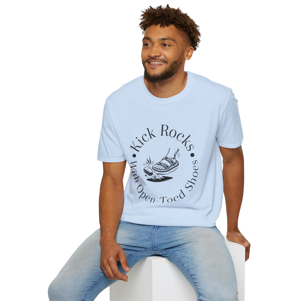 T-Shirt — "Kick Rocks With Open-Toed Shoes" Graphic Tee