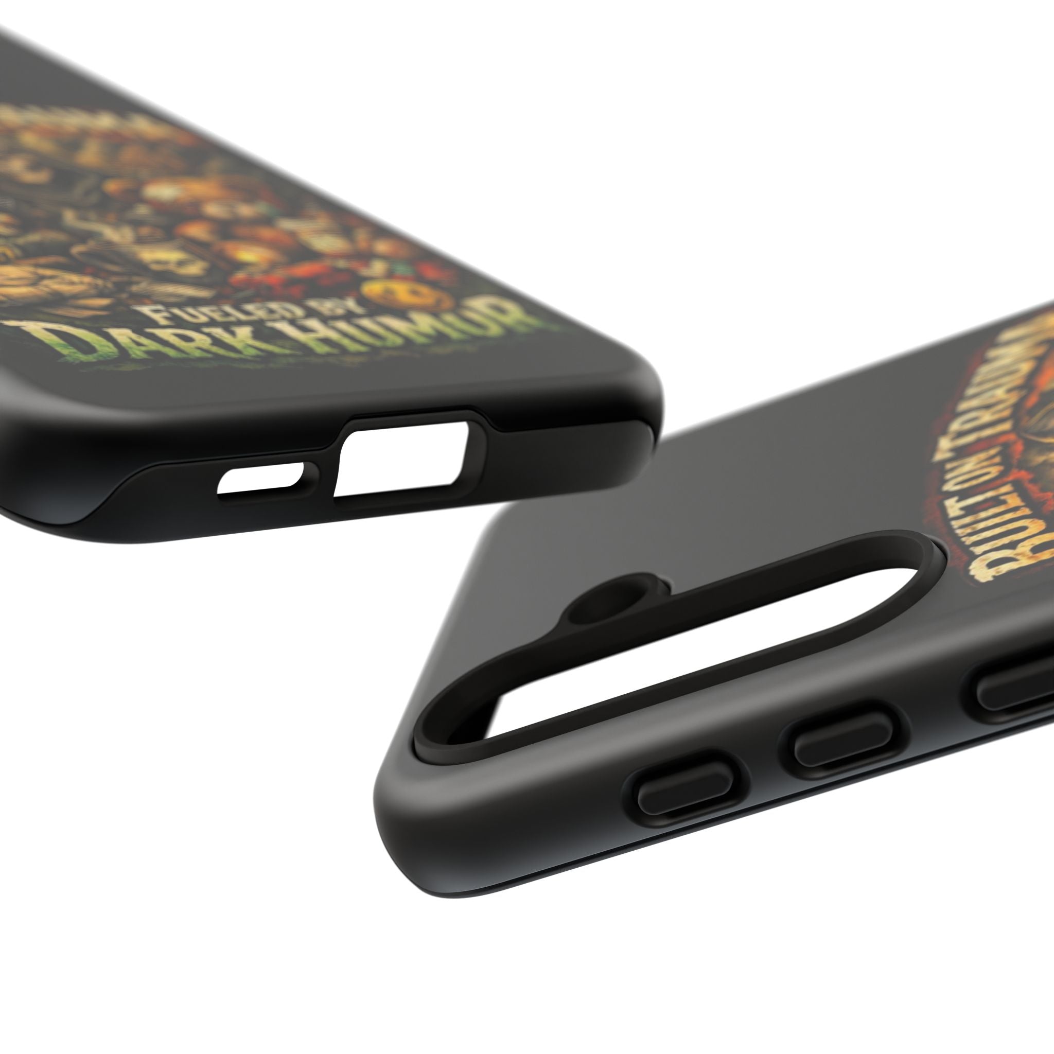 Phone Case — "Built on Trauma Fueled by Dark Humor" Grim Reaper Skull Teddy Design