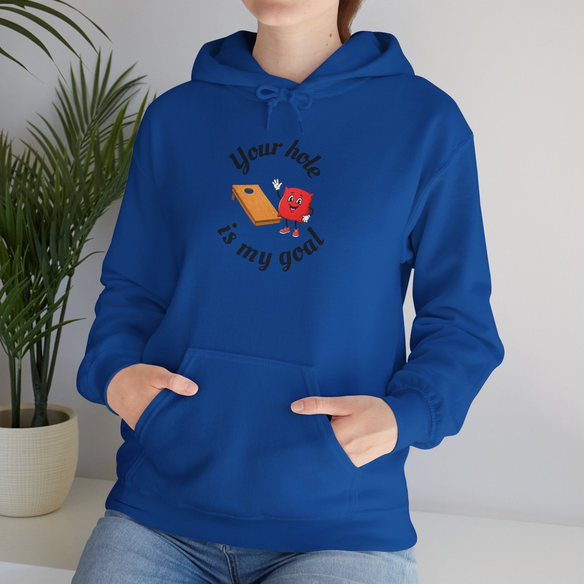 Hoodie — "Your Hole Is My Goal" Golf Cartoon Hooded Sweatshirt